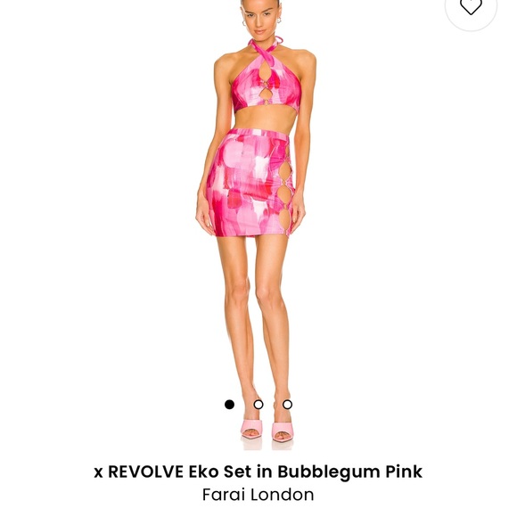 Farai London eko skirt in bubblegum pink size small - Picture 2 of 7